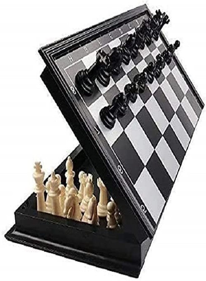 KERFORA Magnetic Chess Board Games, Small Portable Folding Chess Travel Set Classic Backgammon Sets and Checkers, Mini Party Travel Family Game - Image 1